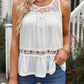Lace Yoke Peplum Tank