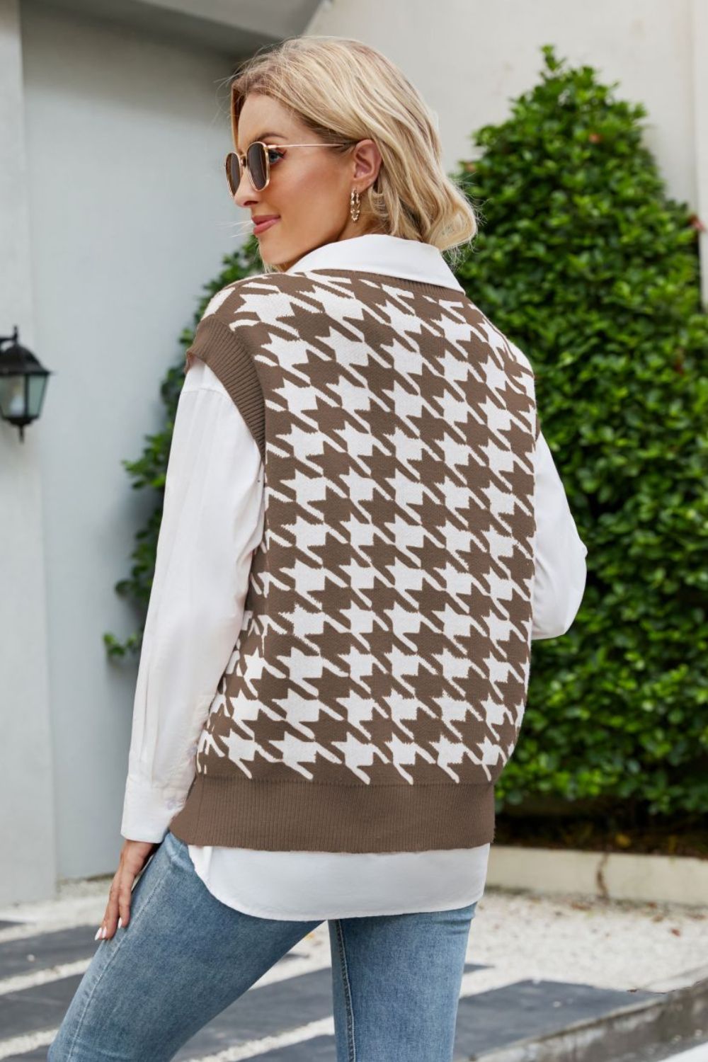 Houndstooth Sweater Vest