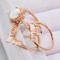 Opal and Zircon Three-Piece Ring Set