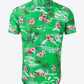 Tropical Print Button-Up Beach Shirt