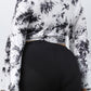 Plus Size Printed Tie Front Flare Sleeve Crop Top