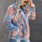 Printed Button Detail Teddy Jacket with Pockets