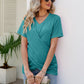 V-Neck Crisscross Short Sleeve Tee