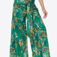 Floral Tie-Waist Tiered Culottes