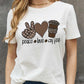 Simply Love Full Size PEACE  LOVE  COFFEE Graphic Cotton Tee