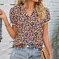 Floral Notched Neck Blouse