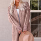 Heathered Open Front Longline Cardigan