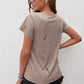 Distressed Short Sleeve Pocket Tee