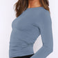 Round Neck Long-Sleeve Top