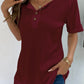 Cuffed Sleeve Henley Top