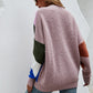 Contrast Button Front V-Neck Cardigan