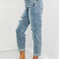 Judy Blue Maika Full Size Paisley Patterned Boyfriend Jeans