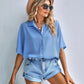 Button Front Dolman Sleeve Shirt