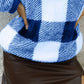 Plaid Quarter Zip Plush Sweatshirt