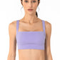 Open Back Pleated Detail Sports Bra