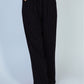 White Birch Finding Myself Full Size Striped Knit Pants in Black