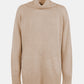 Turtleneck Raglan Sleeve Rib-Knit Dress with Pockets