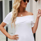 Asymmetrical Neck Rib-Knit Top