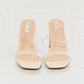 MMShoes Walking On Air Transparent Double Band Heeled Sandal