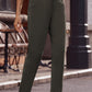 Ankle-Length Straight Leg Pants with Pockets