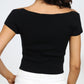 Sweetheart Neck Cropped Knit Top
