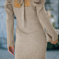 Ribbed Tie-Back Sweater Dress