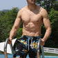 Full Size Printed Drawstring Waist Swim Trunks