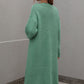 Horizontal Ribbing Dropped Shoulder Cardigan