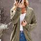 Dropped Shoulder Cable-Knit Open Front Cardigan