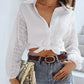 Eyelet Long Sleeve Shirt