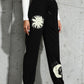 Sun and Moon Graphic Drawstring Joggers