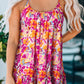 Floral Scoop Neck Ruffle Hem Cami