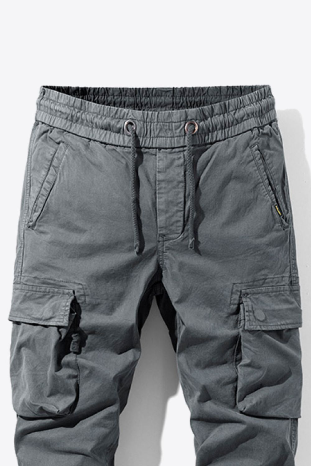 Drawstring Elastic Waist Cargo Joggers
