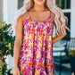Floral Scoop Neck Ruffle Hem Cami