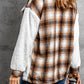 Plaid Snap Front Fleece Shacket
