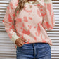 Animal Print Ribbed Trim Sweater