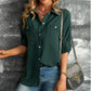 Button-Up Roll-Tab Sleeve Shirt
