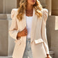 Puff Sleeve Shawl Collar Blazer