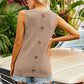 Buttoned Pocket Knit Tank