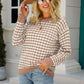 Cozy for Keeps Two-Tone Ribbed Trim Sweater