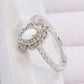 Modern Love Story Opal and Zircon Ring