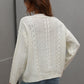 Cable-Knit Button Front Cardigan