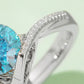 1 Carat Moissanite 925 Sterling Silver Twisted Ring