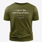 Slogan Graphic Round Neck Short Sleeve Tee