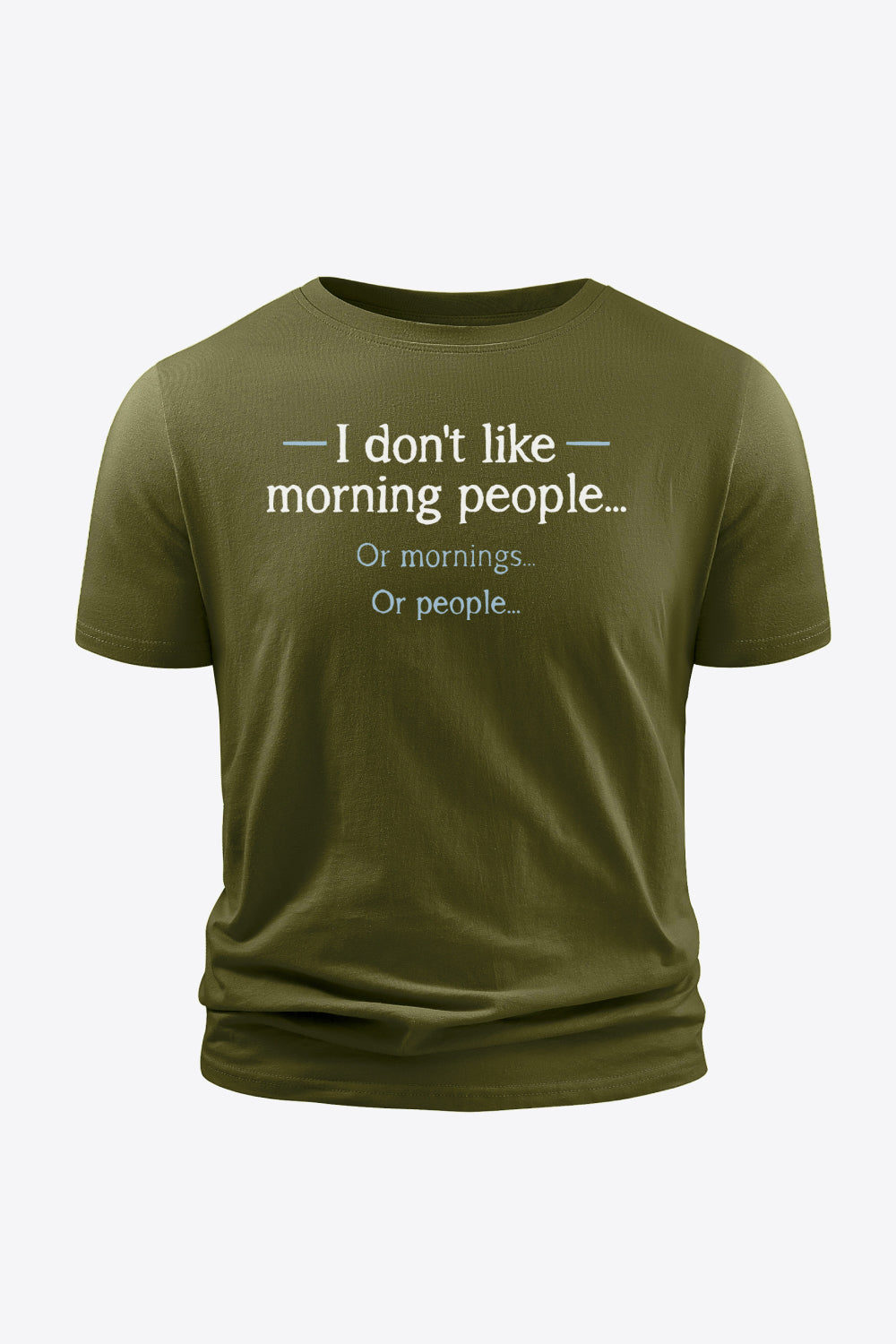 Slogan Graphic Round Neck Short Sleeve Tee