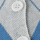 Argyle Round Neck Ribbed Trim Cardigan