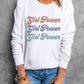 GIRL POWER Graphic Dropped Shoulder Sweatshirt