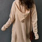 Open Front Hooded Cardigan with Pockets