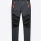 Full Size Contrast Zip Long Pants