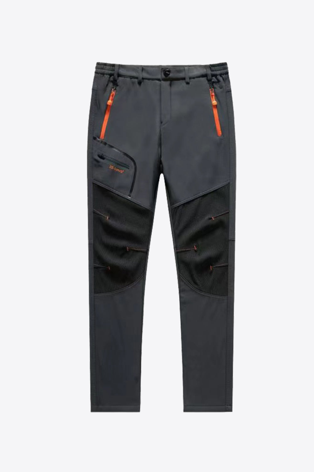 Full Size Contrast Zip Long Pants